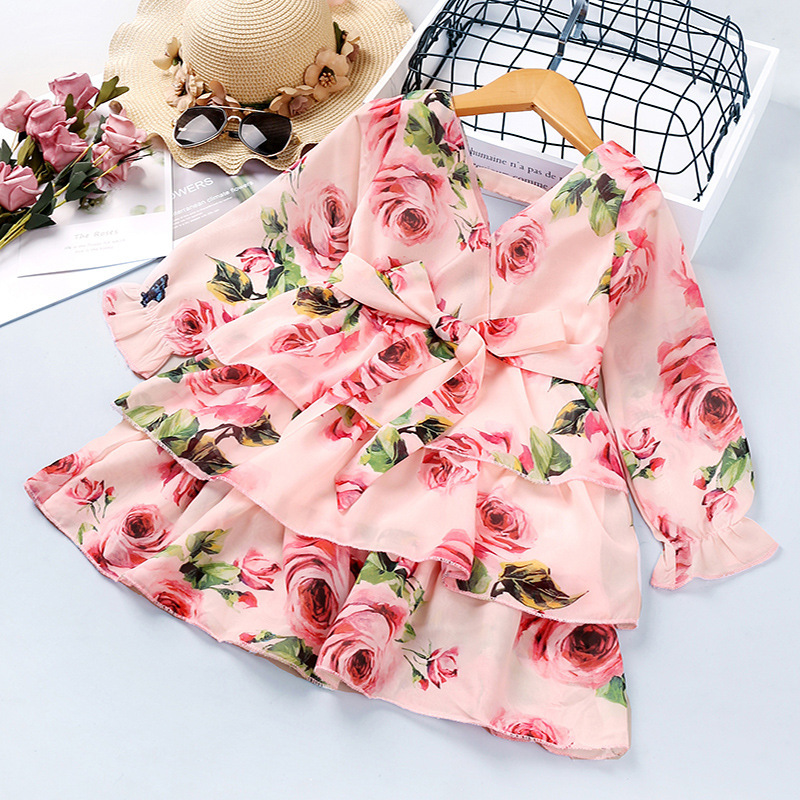 Cute Baby Floral Step Cut Dress