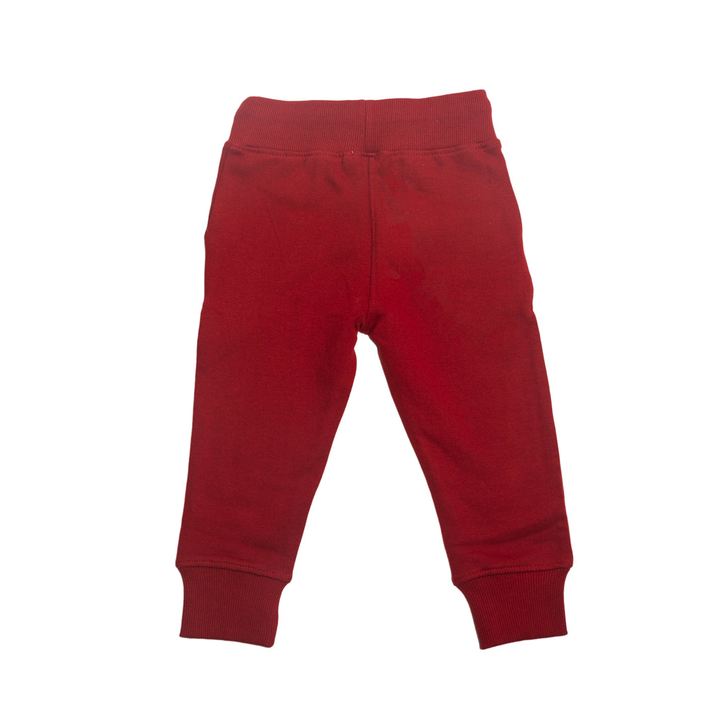 Red dahlia sweatshirt pant rear