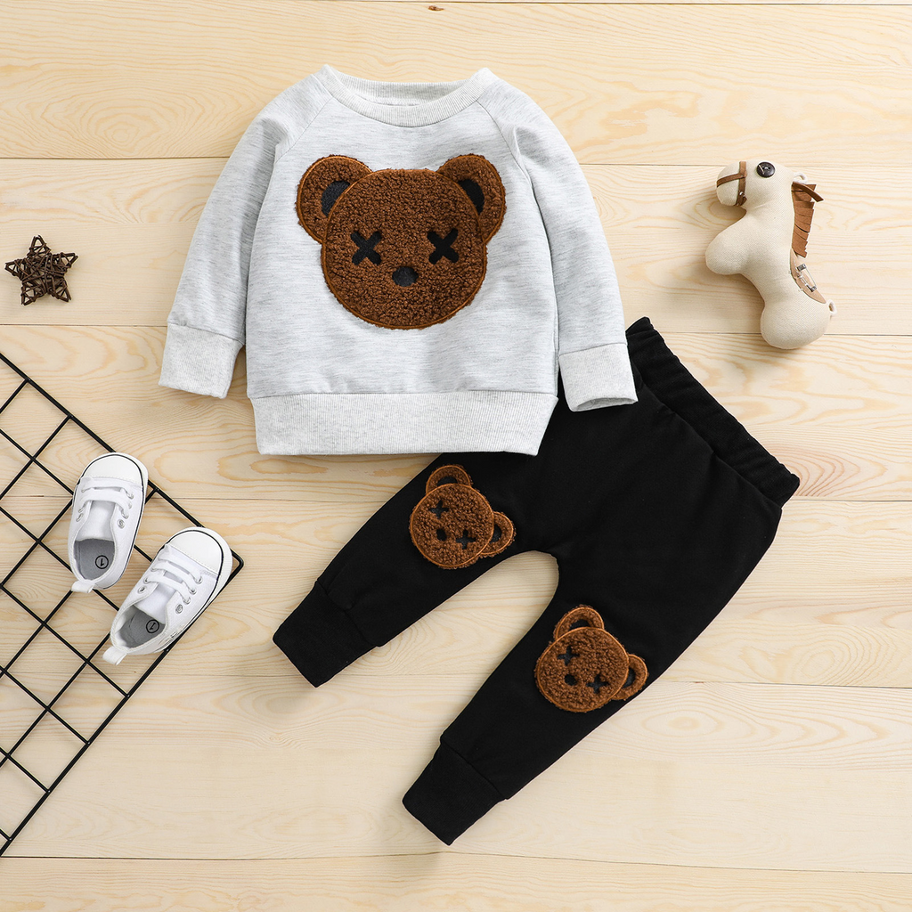 Teddy Baby Sweatshirt & Legging Set