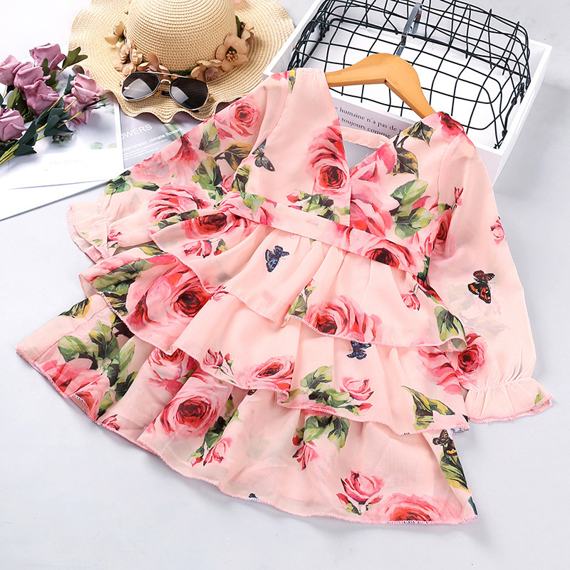Cute Baby Floral Step Cut Dress
