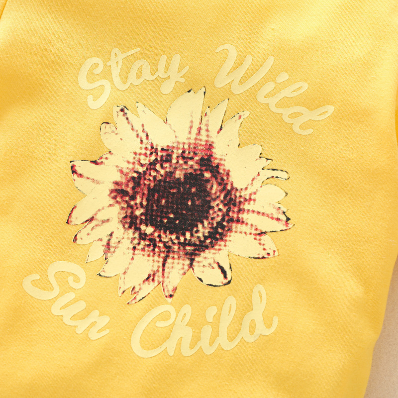 yellow tshirt sunflower print