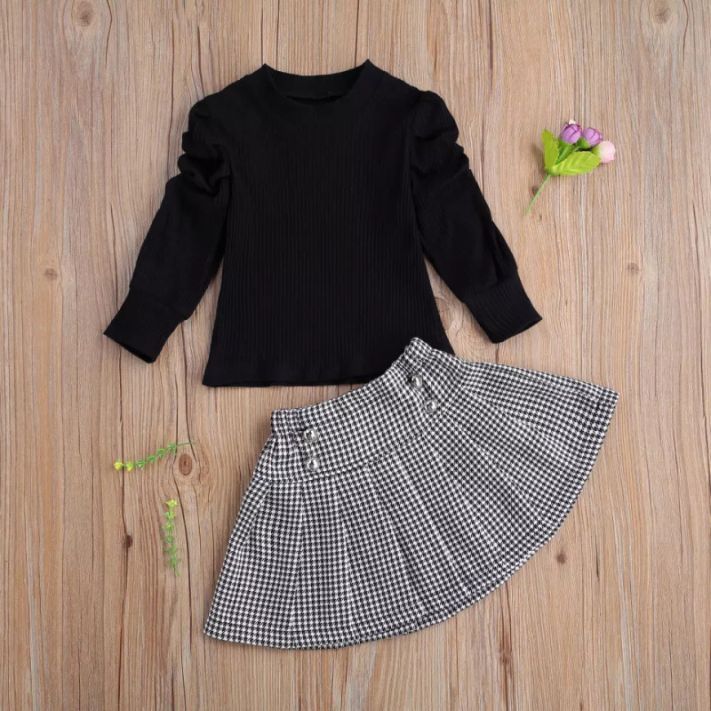 Adorable Baby Top & Pleated Skirt back 